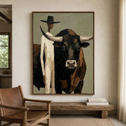 Vintage Americana Art | Muted Sage Western Bond