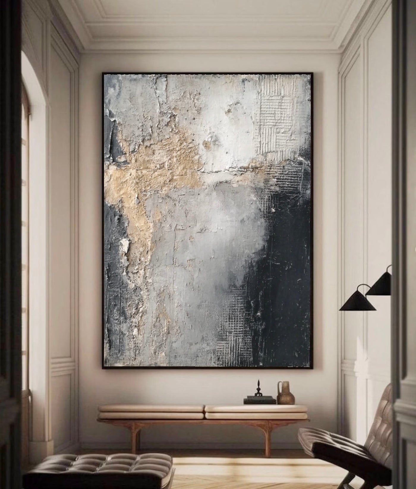 Wabi-Sabi Art | Weathered Monochrome Veil