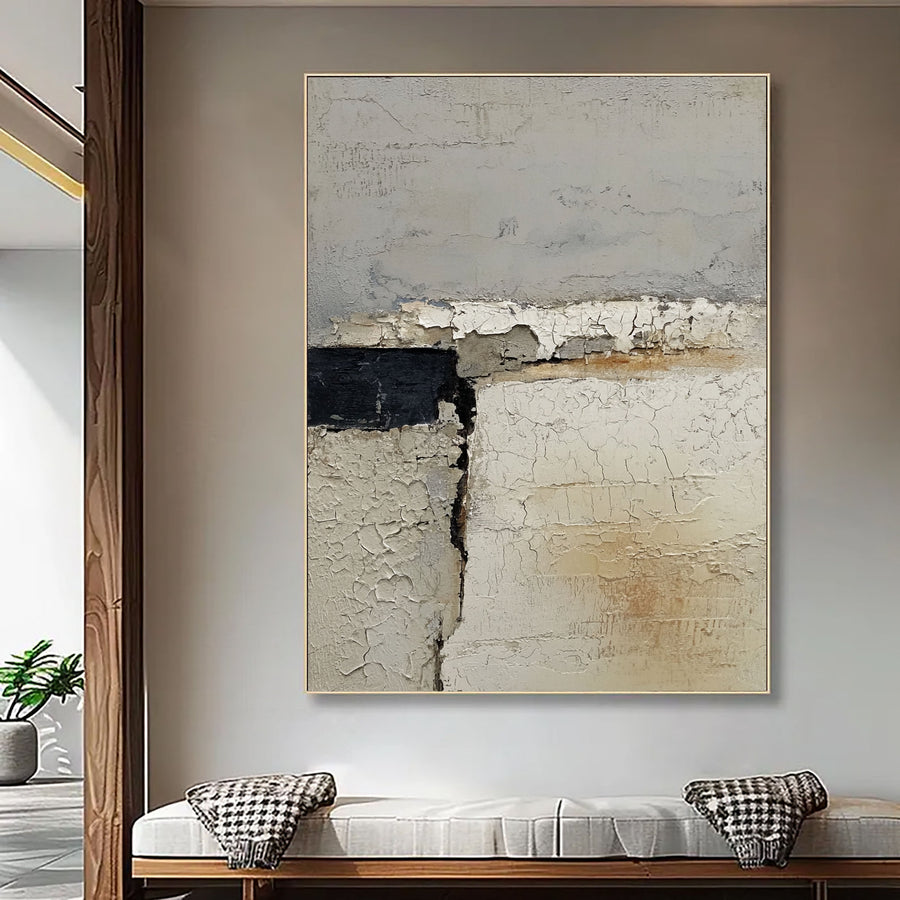 Wabi-Sabi Art | Cracked Plaster Serenity