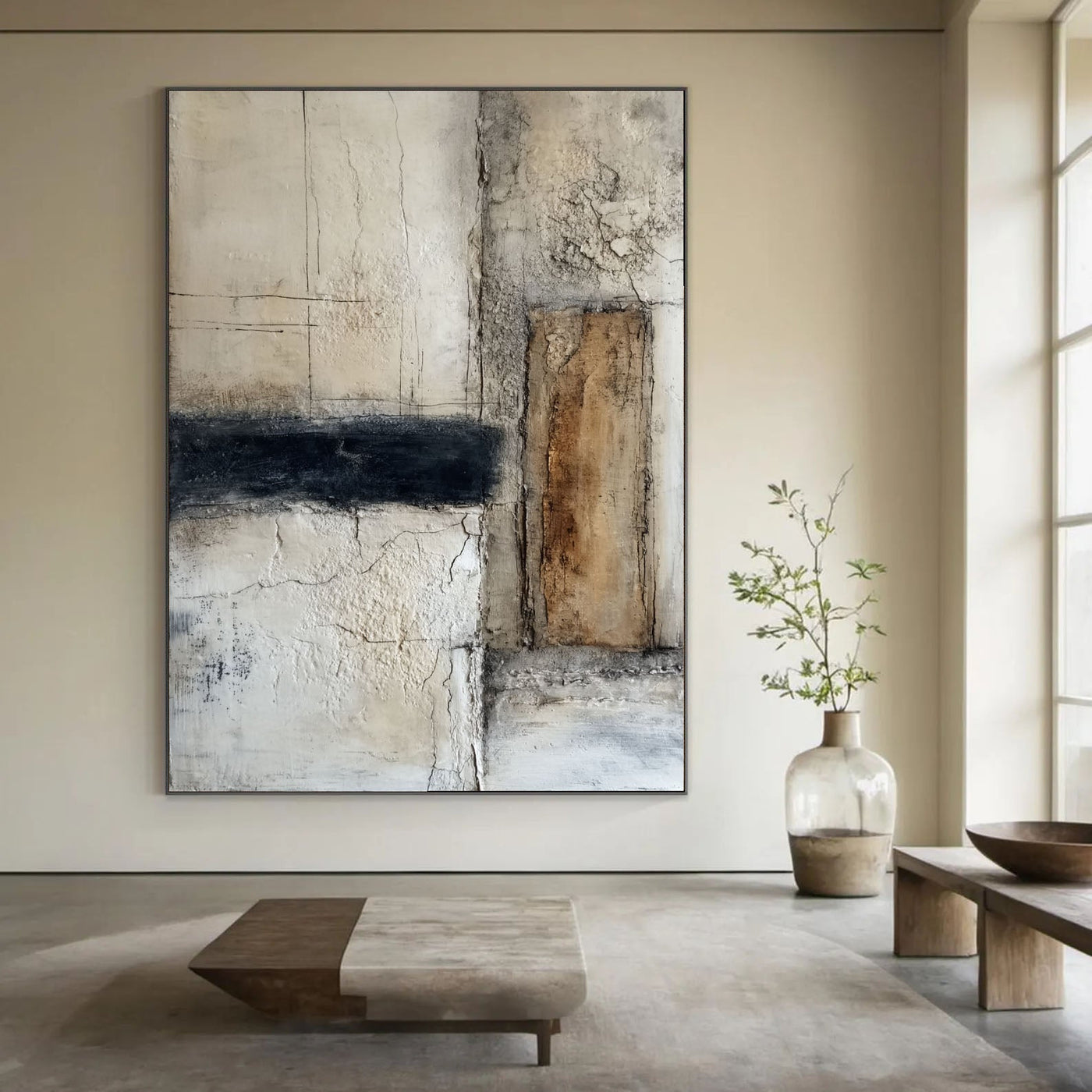 Wabi-Sabi Art | Cracked Earthen Stillness