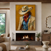 Vintage Americana Art | The Quiet Fire Beneath the Hat