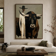 Vintage Americana Art | Muted Sage Western Bond