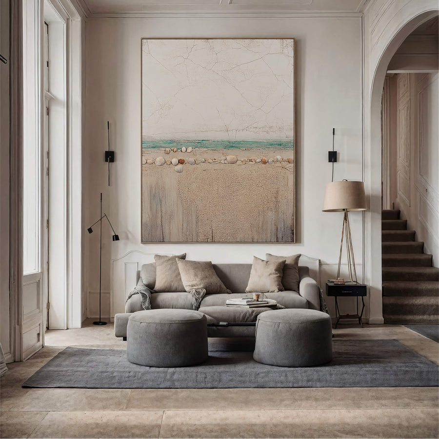 Wabi-Sabi Art | Coastal Shell Horizon