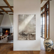 Wabi-Sabi Art | Earthen Light Horizon