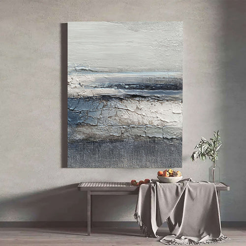 3D-Textured Art | Coastal Cracked Layers