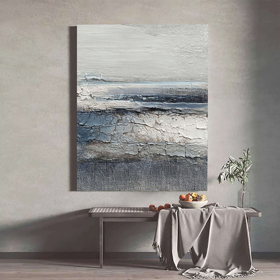 3D-Textured Art | Coastal Cracked Layers