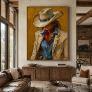 Vintage Americana Art | The Quiet Fire Beneath the Hat