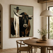 Vintage Americana Art | Muted Sage Western Bond