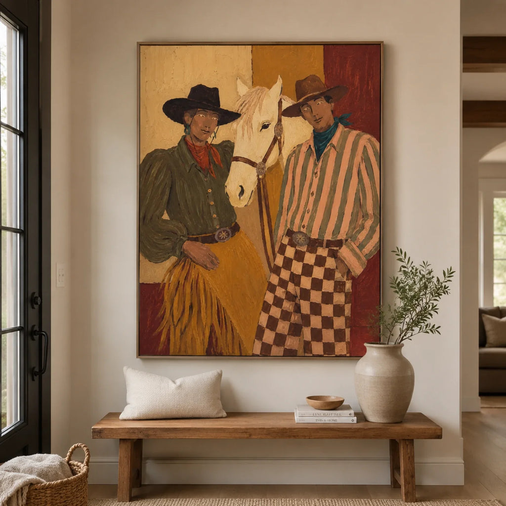 Vintage Americana Art | Where the Reins Remember