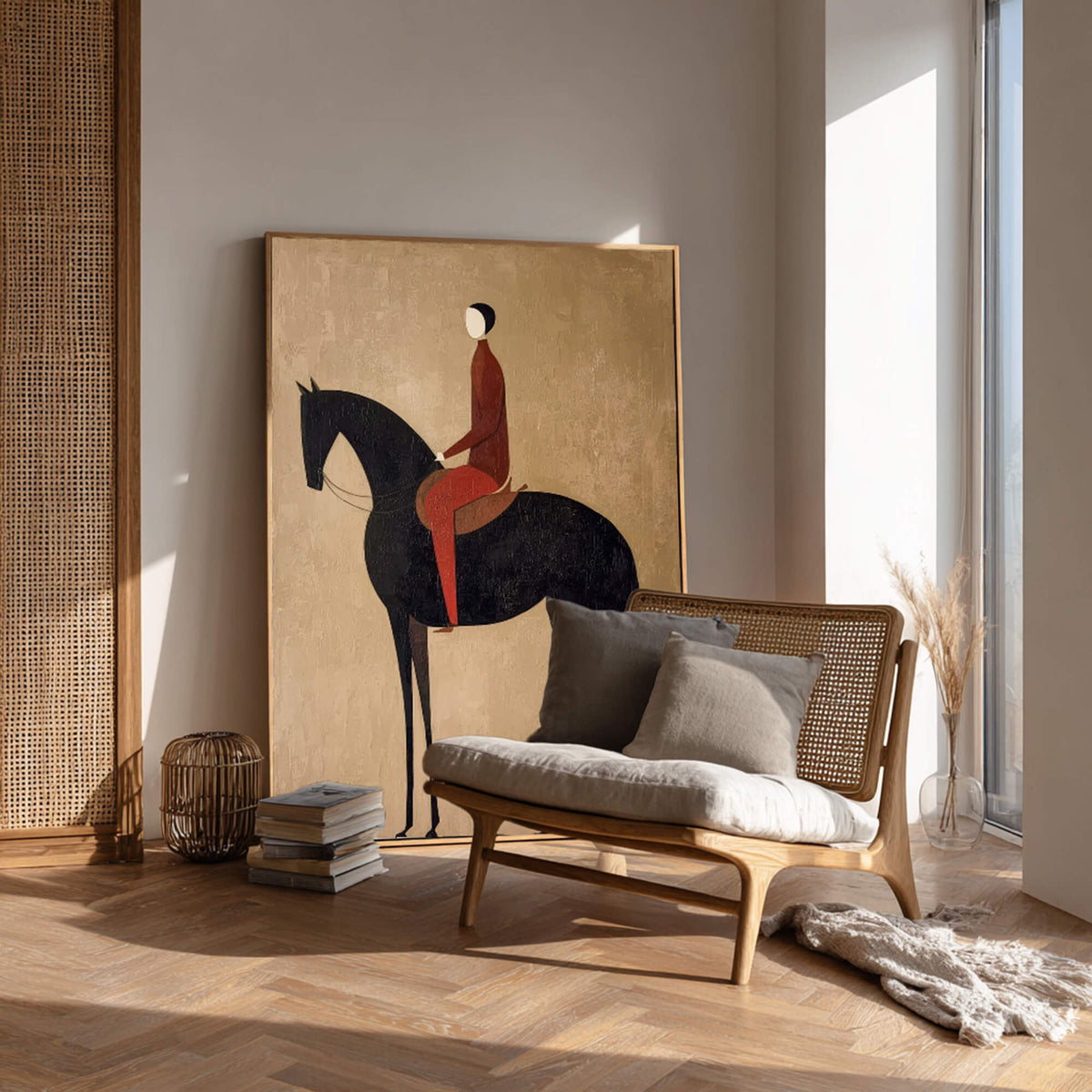 Vintage Americana Art | Crimson Solitude
