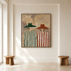 Vintage Americana Art | Two Wanderers In Stripes
