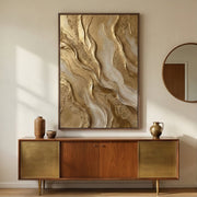 Contemporary Luxe Art | Golden Current