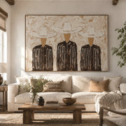 Vintage Americana Art |Trinity in Linen