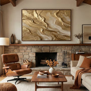 Contemporary Luxe Art | Golden Current