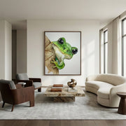 Surreal Art | Frog on Bark