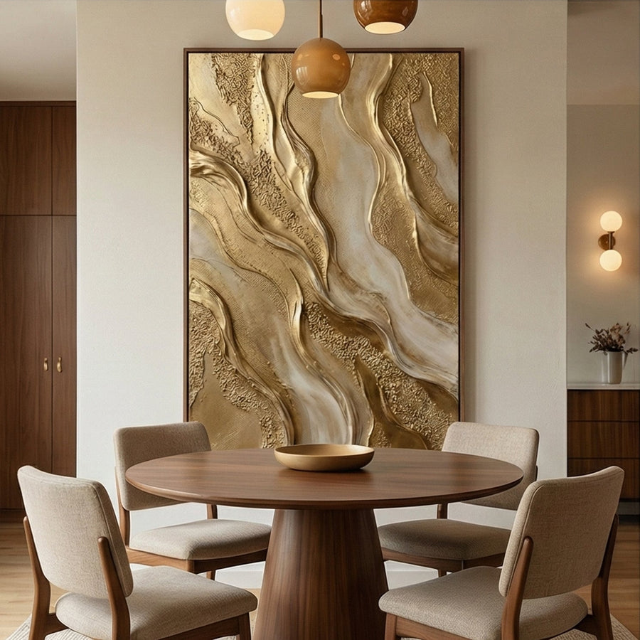 Contemporary Luxe Art | Golden Current
