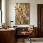 Contemporary Luxe Art | Golden Current