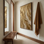 Contemporary Luxe Art | Golden Current
