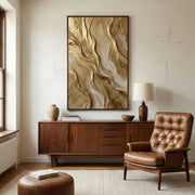 Contemporary Luxe Art | Golden Current