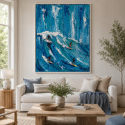 3D textured Art | Blue Surge