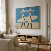 Vintage Americana Art | Coastal Cowboy Surfers