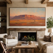 Vintage Americana Art | The Last Rider Beneath the Mesa