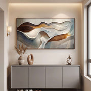 3D-Textured Art | Earthy Wave Relief