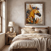 3D-Textured Art | Golden Harvest Horse