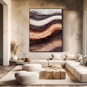 3D-Textured Art | Earthy Wave Layers
