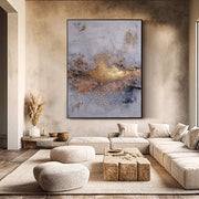 Wabi-Sabi Art | Cracked Gold Horizon