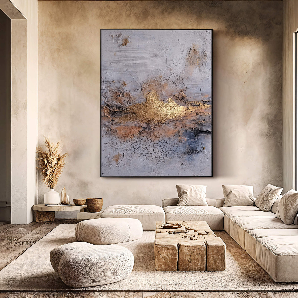 Wabi-Sabi Art | Cracked Gold Horizon