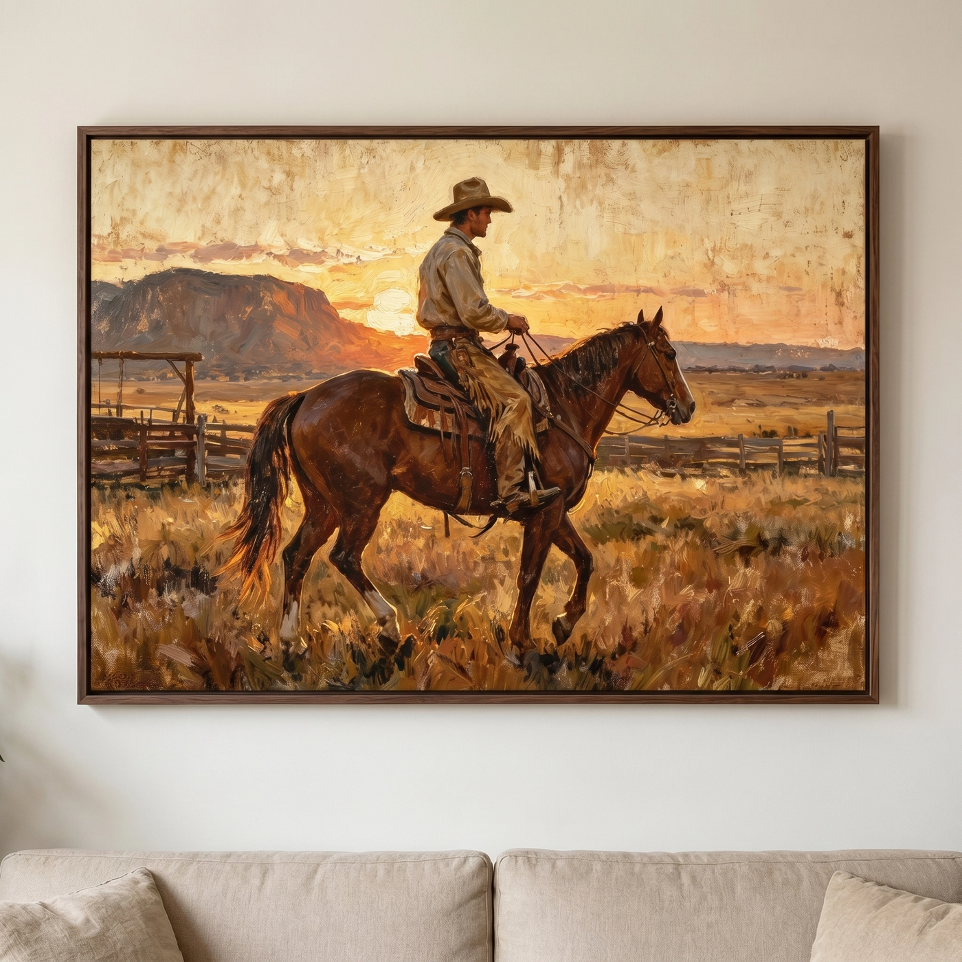Vintage Americana | Sunset Cowboy Ride