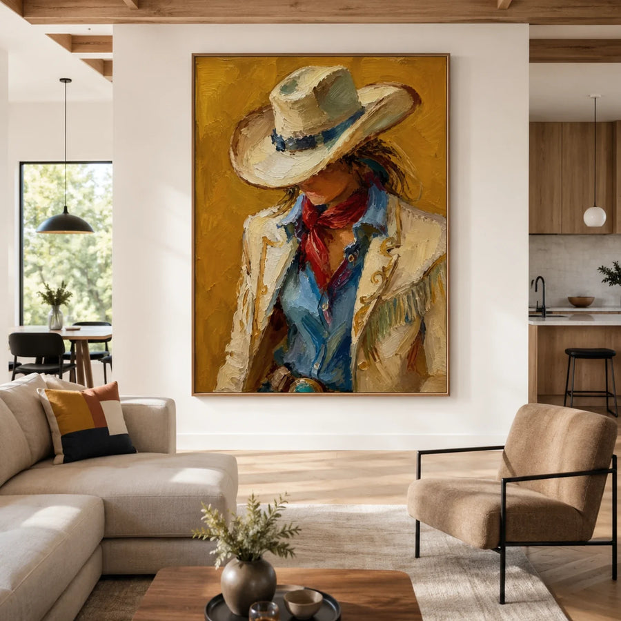 Vintage Americana Art | The Quiet Fire Beneath the Hat