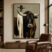 Vintage Americana Art | Muted Sage Western Bond