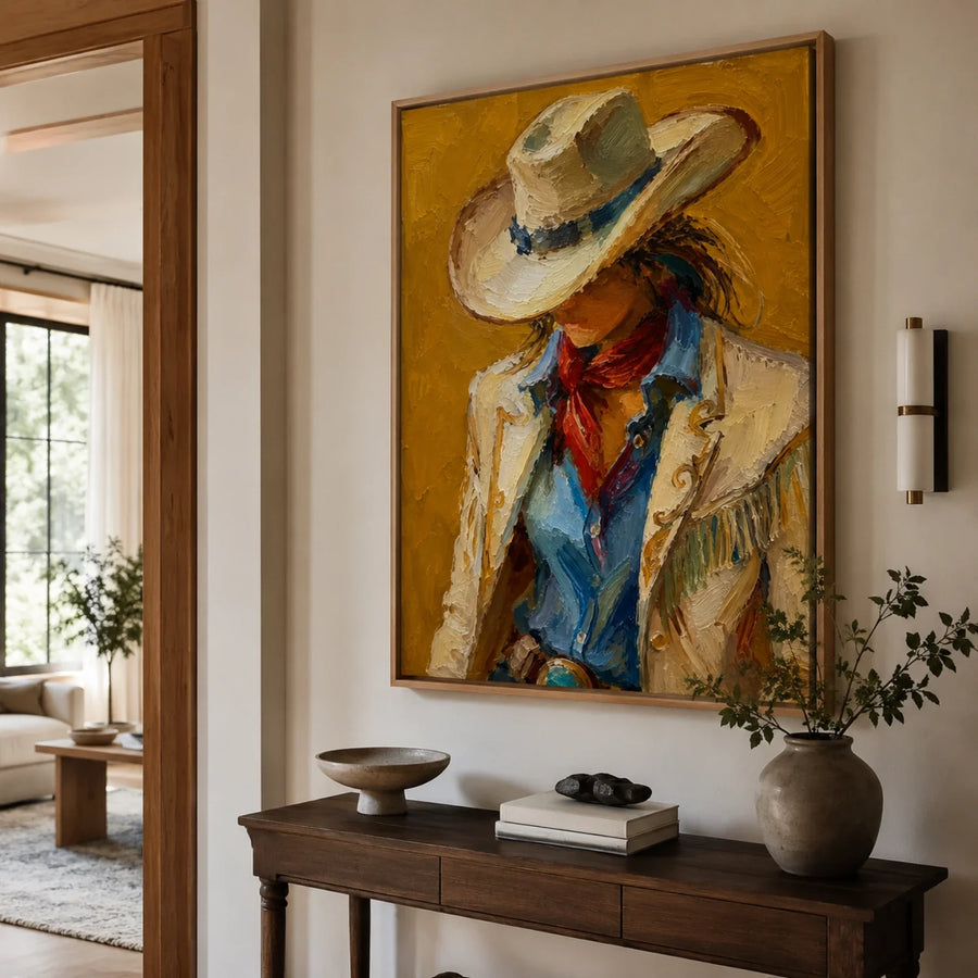 Vintage Americana Art | The Quiet Fire Beneath the Hat