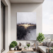 Contemporary Luxe Art | Gilded Skyline Glow