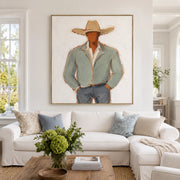Vintage Americana Art | Cowboy Calm