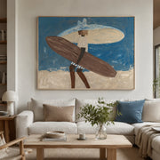 Vintage Americana Art | Twin Board Surfer