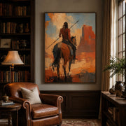 Vintage Americana Art | Where the Red Earth Remembers