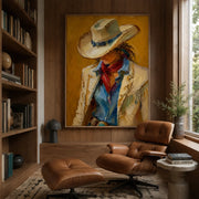 Vintage Americana Art | The Quiet Fire Beneath the Hat