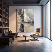 Wabi-Sabi Art | Weathered Grid Wash