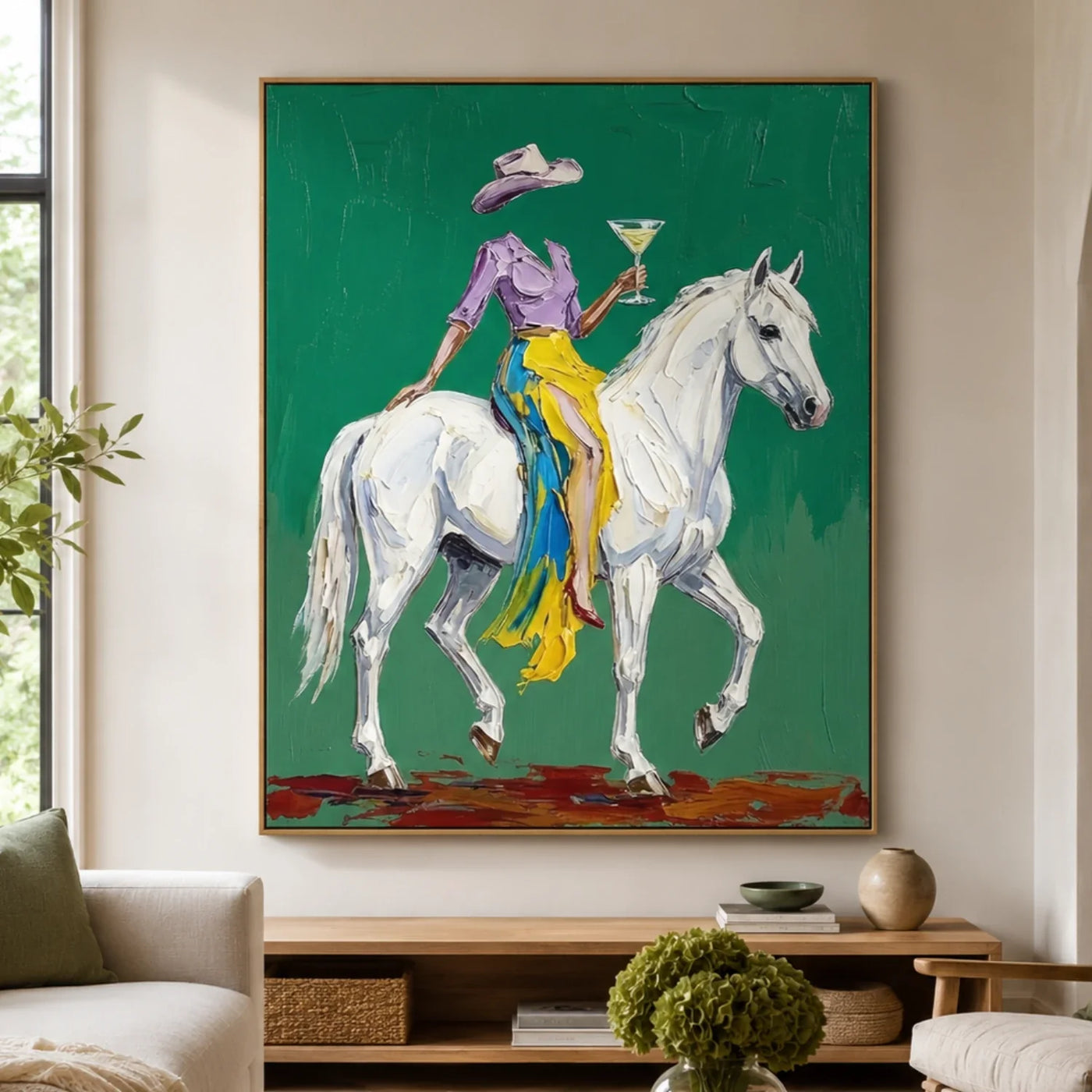 POP Art | White Horse Wine Rider
