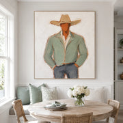 Vintage Americana Art | Cowboy Calm