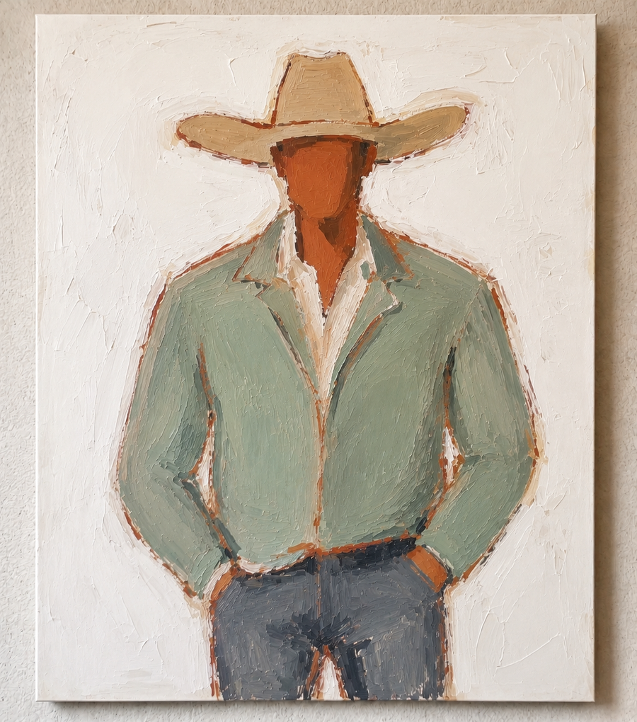 Vintage Americana Art | Cowboy Calm