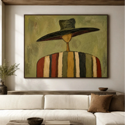 Vintage Americana Art | Silent Nomad In Earth Stripes