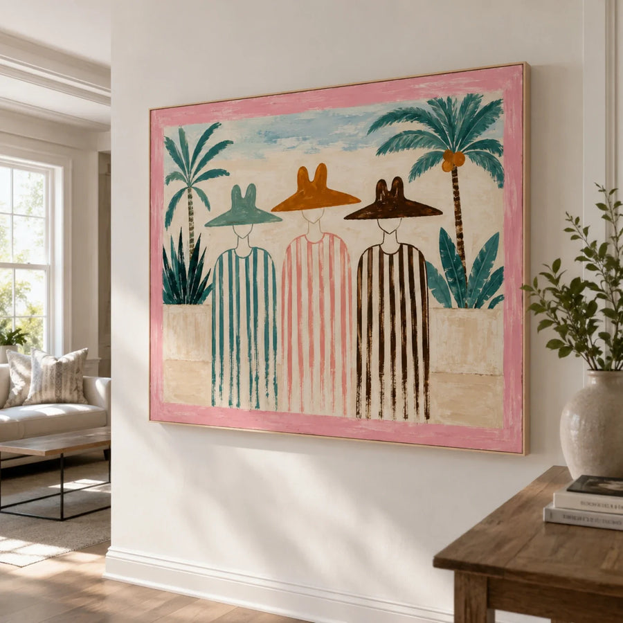 Vintage Americana Art | Beneath the Palms