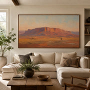 Vintage Americana Art | The Last Rider Beneath the Mesa