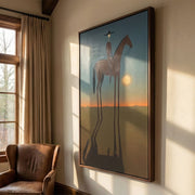Vintage Americana Art | Sunset Rider Silhouette