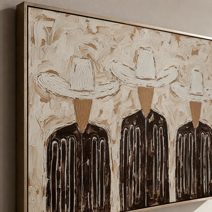 Vintage Americana Art |Trinity in Linen
