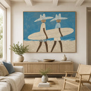 Vintage Americana Art | Coastal Cowboy Surfers